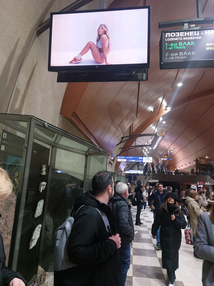 Sofia Metro Digital Screens, Serdika 2 Station, Sofia