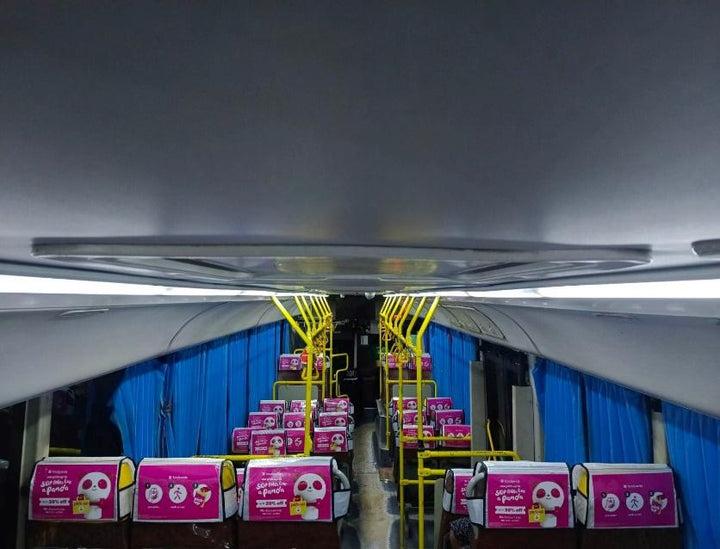 Bus Headrest Ads, EDSA Carousel and Cainta-Taytay-Quiapo Routes, Philippines