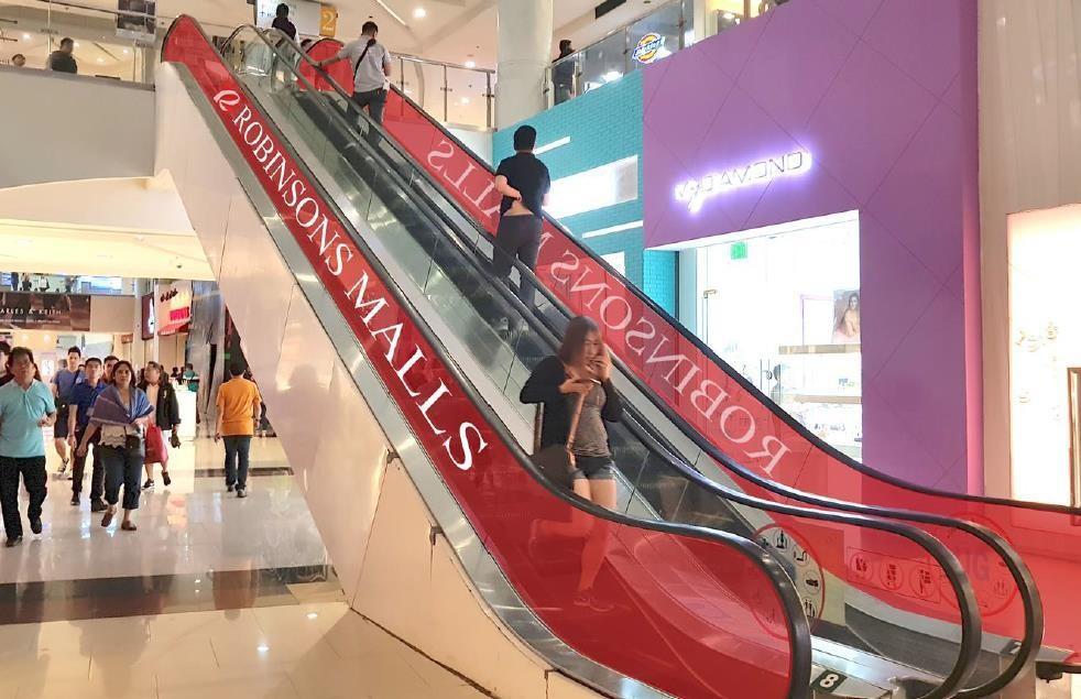 Escalator Sideglass Stickers, Robinsons Galleria, Quezon City, Philippines