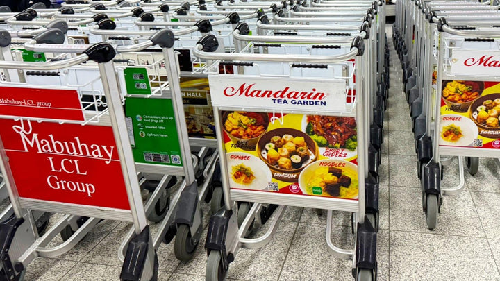 Airport Advertising - Push Cart Ads (100 Carts), NAIA Terminals 1-3, Manila Philippines
