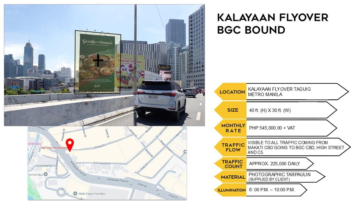 Static Billboard (Site 004), Makati and BGC Bound, Metro Manila, Philippines