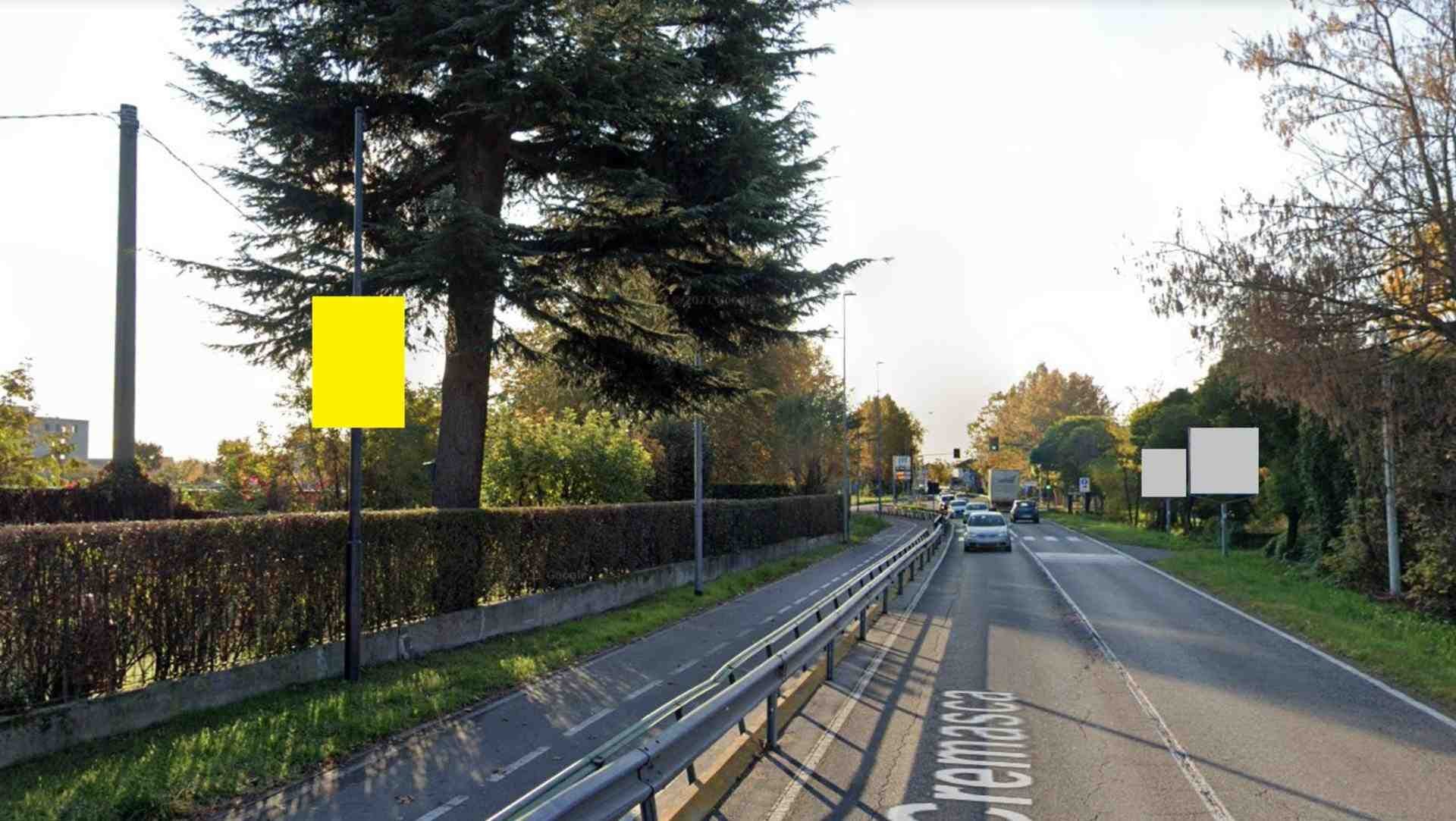 Pole sign Via Cremasca, Azzano San Paolo, Italy