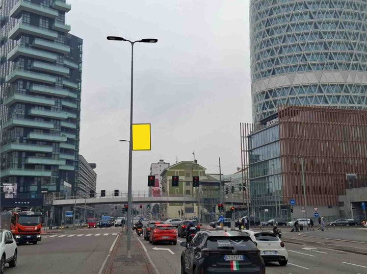 Pole sign Via Melchiorre Gioia palo n. 33, Milano, Italy