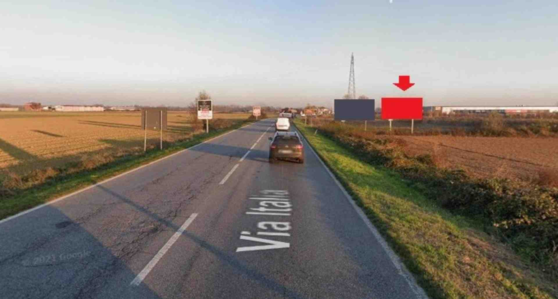 Temporary billboard S.p. 2 Km. 14+980/dx (dir. Trezzo), Trezzo Sull'adda, Italy