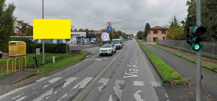 Temporary billboard Via Mameli angolo Via Adda, Monza, Italy