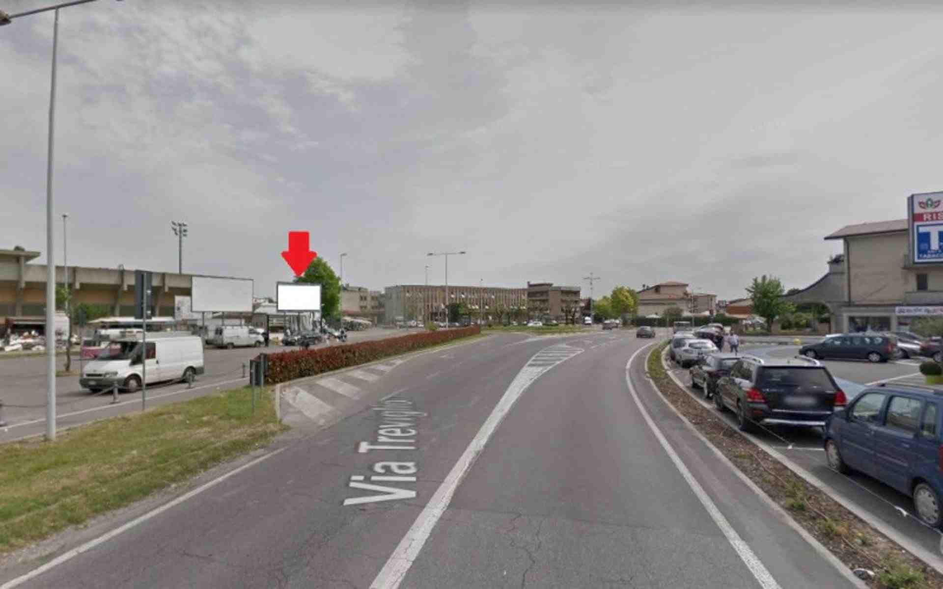 Temporary billboard Nuovo stadio comunale -spartitraffico-, Caravaggio, Italy