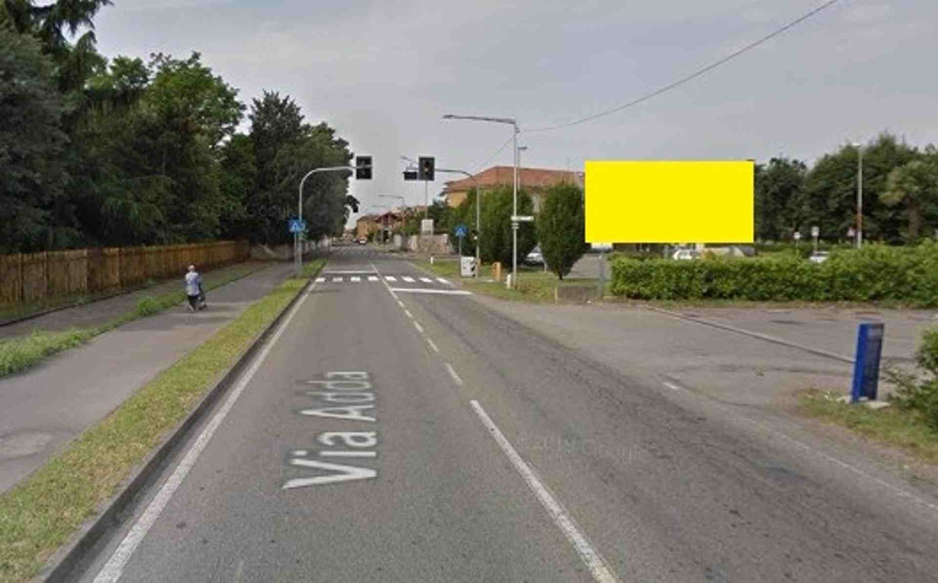 Temporary billboard Via Mameli angolo Via Adda, Monza, Italy