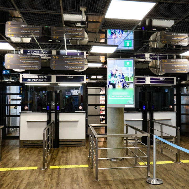 Wall Digital Screen K-DC-55-06, Departures before Passport Control, Kaunas Airport