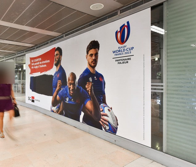 Welcome Glass Sticker, Large Glass Adhesive, Toulouse-Blagnac Airport, Toulouse