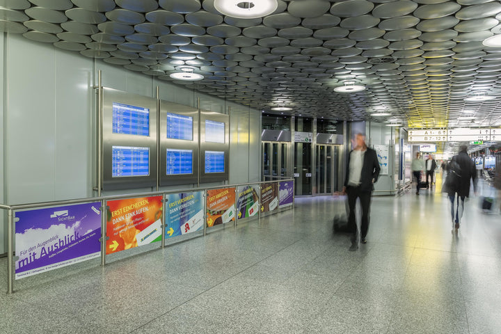 Welcome Placard Network (7), Departure Level Opposite the Train Station Hall, Hannover Airport